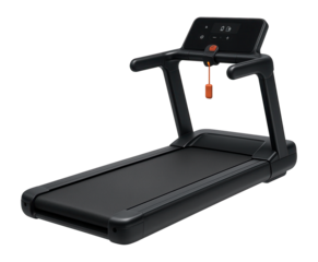 Treadmill with integrated safety key and emergency stop function for secure operation