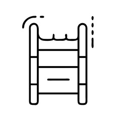 Decorative ladder icon vector for home decor concept  