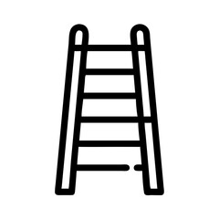 Black outline of a ladder symbolizing home decor and utility  