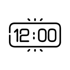 Digital clock showing 12:00 as a symbol of new beginnings  