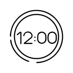 Simple clock design showing 12:00 as a symbol of new beginnings  