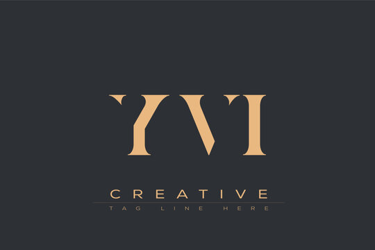YVI abstract letter logo design. This logo is designed by three abstract letters.