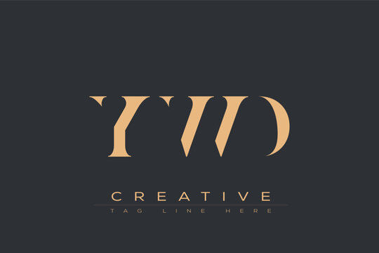 YWD abstract letter logo design. This logo is designed by three abstract letters.