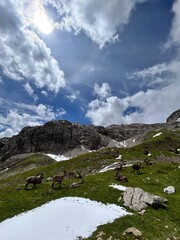 mountain landscape with blue sky