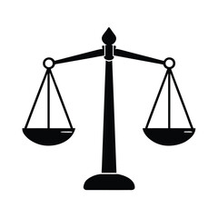 Classic Justice Scales Silhouette Symbol