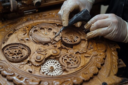 Finishing wooden timepiece with glossy varnish