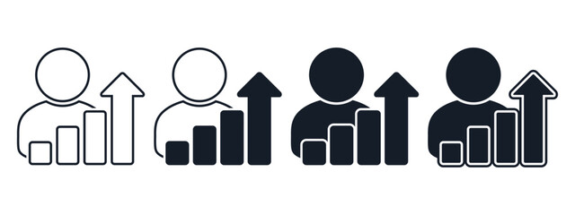 Professional growth icon. Illustration vector