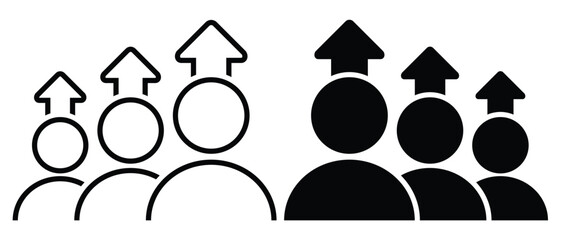 Develop team skills icon. Illustration vector