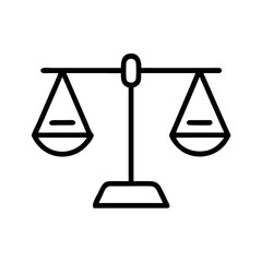 Justice scales icon representing Human Rights Day concept  