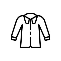 Line art of shirt with collar in minimalist design  