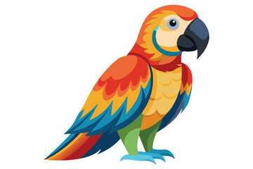 Vibrant Macaw Illustration A Colorful Depiction of a Tropical Bird Perfect for Childrens Books and Educational Materials