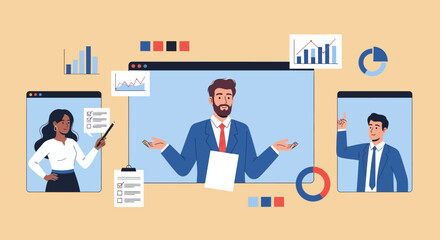 Interactive Business Presentation with Data Analytics and Online Collaboration, Promoting Engagement