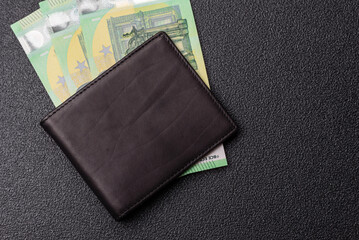 Paper money, euro notes, cash for savings and investments. Euro paper cash