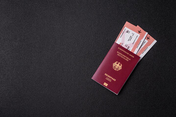 German passport, German document for travelling, border crossing