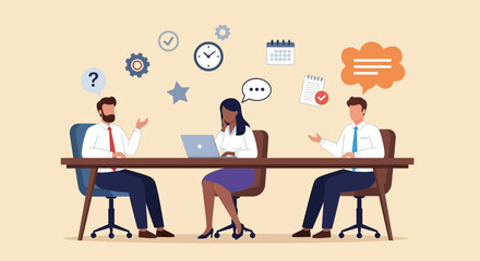 Team Collaboration Meeting Brainstorming Session with Diverse Professionals Sharing Ideas and Planning