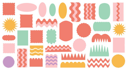Geometric Decorative Elements for Design Projects Abstract Shapes and Textures