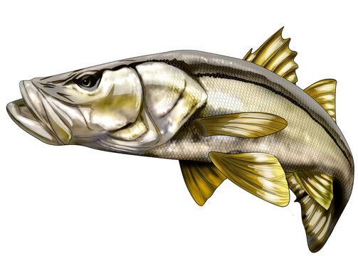 Realistic Illustration Snook Fish