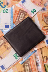 Paper money, euro notes, cash for savings and investments. Euro paper cash