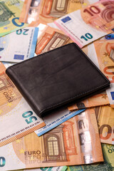 Paper money, euro notes, cash for savings and investments. Euro paper cash