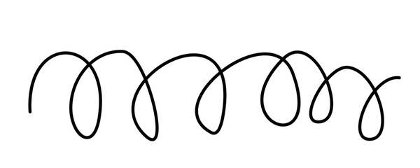 Hand drawn line loop vector illustration. Scribble abstract doodle line