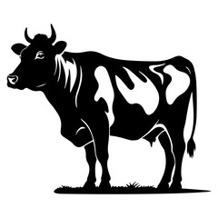 Dairy Cow Farm Animal Vector Illustration