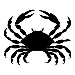 Sea Crab Marine Animal Silhouette Vector