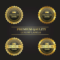 Obraz premium Premium Quality Luxury Labels: Exquisite gold and black label designs convey sophistication and prestige, perfect for luxury branding.