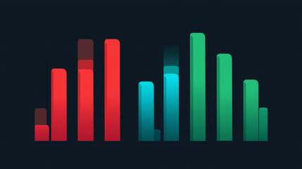 Dynamic graph visualization of data trends digital workspace infographic design dark theme analytical insights