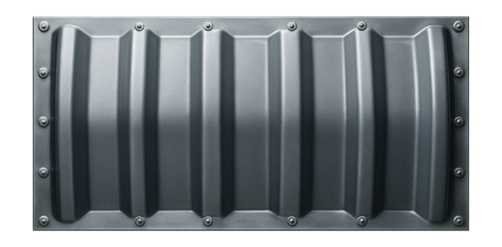 Corrugated steel sheets, used as formwork and reinforcement in tunnel lining projects.