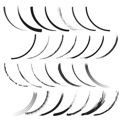 Brush strokes collection. Artistic line elements. Abstract Vector texture. Hand drawn graphic.