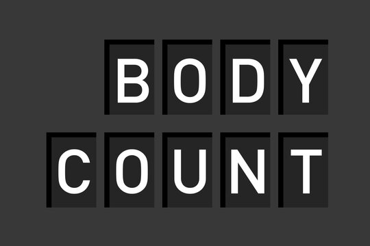Body count and bodycount. Counter is counting number of sexual partners. Promiscuity, promiscuous sexual behaviour, one night stands, casual sex and hookup culture. Vector illustration.