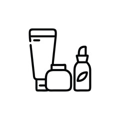Obraz premium Cosmetic Products Outline Icon Set