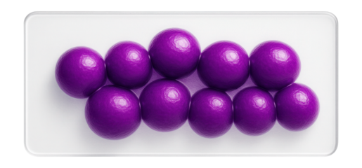 Cluster of cocci-shaped Streptococcus pyogenes cells stained in purple on a slide