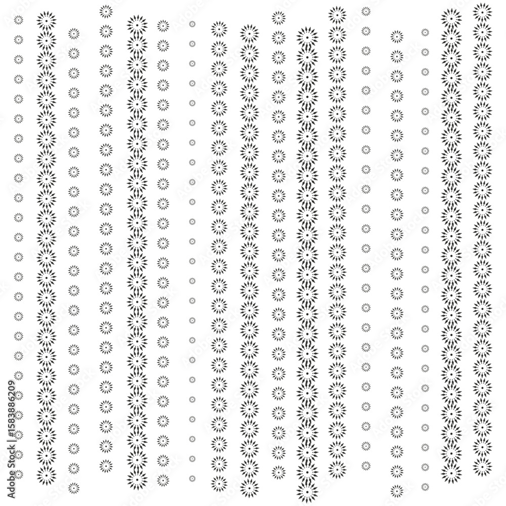 Poster abstract circle rows. distorted pattern texture. wavy element background. vector optical illustratio