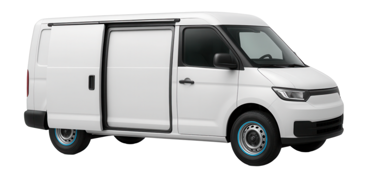 Mobile pharmacy van with sliding side doors and a large rear compartment