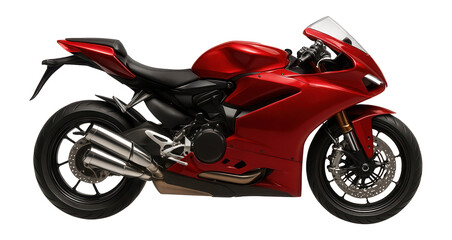 Obraz premium Classic Italian sportbike with sleek fairing and dual exhaust pipes