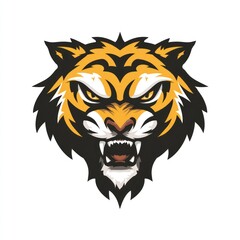 Obraz premium Aggressive tiger head graphic