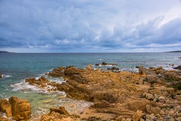 Côte méditerranéenne à Olmeto en Corse du Sud en France