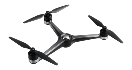 Tricopter drone with three rotors and a Y-shaped frame for stability