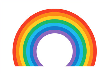 Obraz premium Vibrant rainbow or color spectrum flat icon designed for application and website use