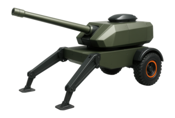 Lightweight self-propelled artillery with retractable support legs