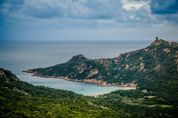Côte méditerranéenne à Sartène en Corse du Sud en France