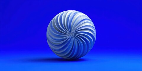 Fototapeta premium 3D Abstract Pattern Sphere on Blue Background