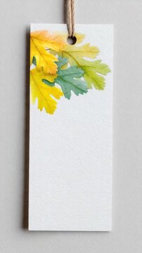 A watercolor bookmark with autumn leaves embodies seasonal change, perfect for Thanksgiving and cozy reading Includes niche terms like foliate and bibliophile