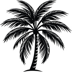 Obraz premium Coconut tree t shirt design silhouette and vector Minimalist coconut tree design for eco fashion