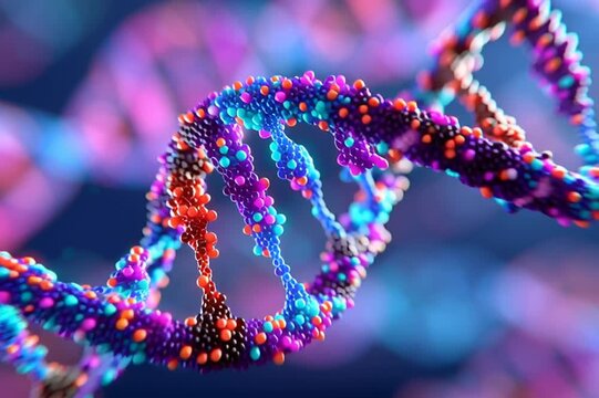 Gros-plan sur la mol&eacute;cule d'ADN