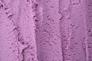 Tasty blueberry sorbet as background, top view