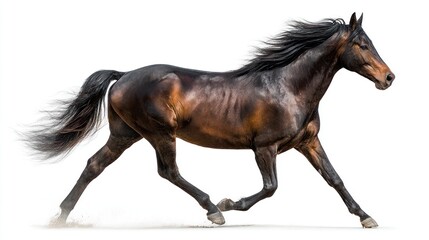 Fototapeta premium Horse in motion, side profile
