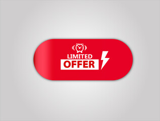 Limited  Offer Banner red flat sale webbanner and poster creative designs