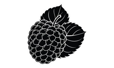 Obraz premium Mulberry t shirt design silhouette and vector Stylish berry artwork for organic product branding